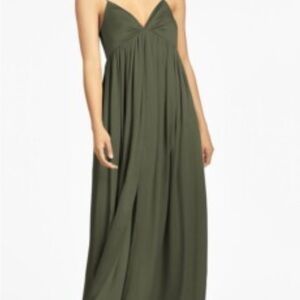 Sachin + Babi Jessica Gown Moss Green